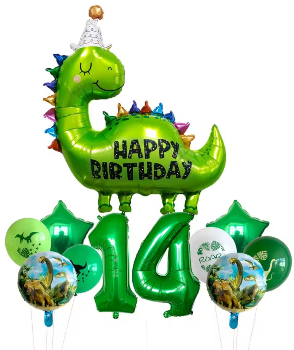 Happy Birthday Dinosaur Foil Balloons
