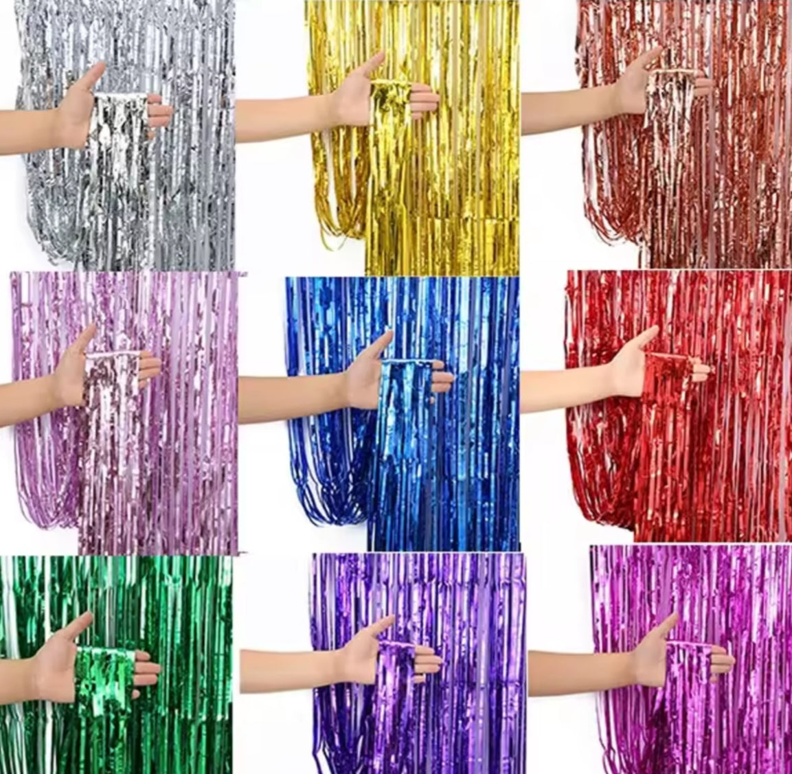 1/2/3 Meters Party Backdrop Tinsel Curtain