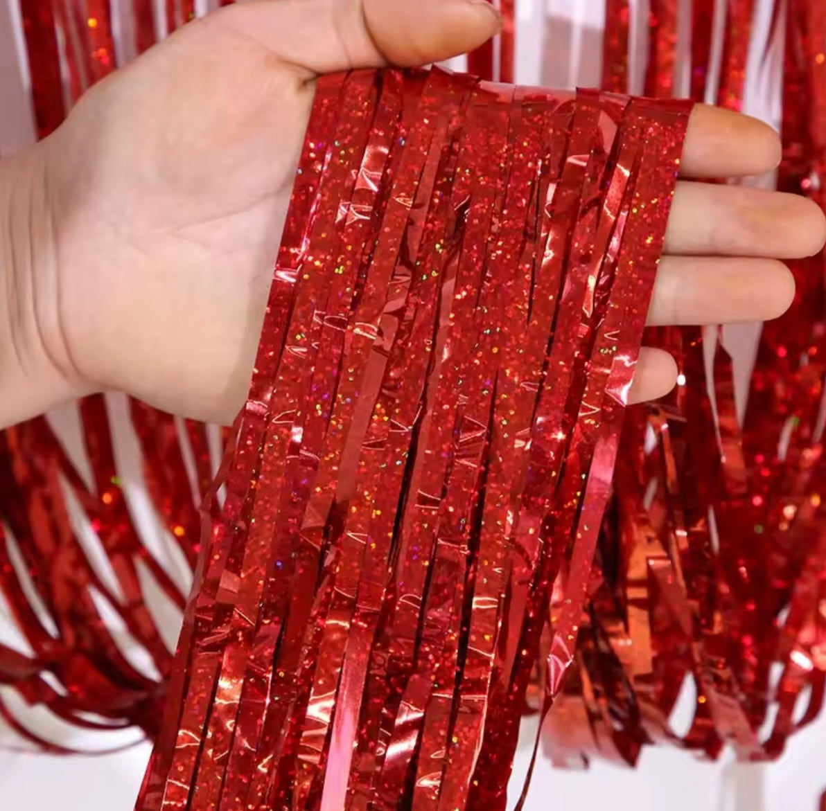1/2/3 Meters Party Backdrop Tinsel Curtain