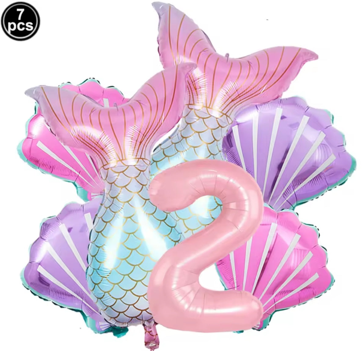 Mermaid Birthday Foil Balloons