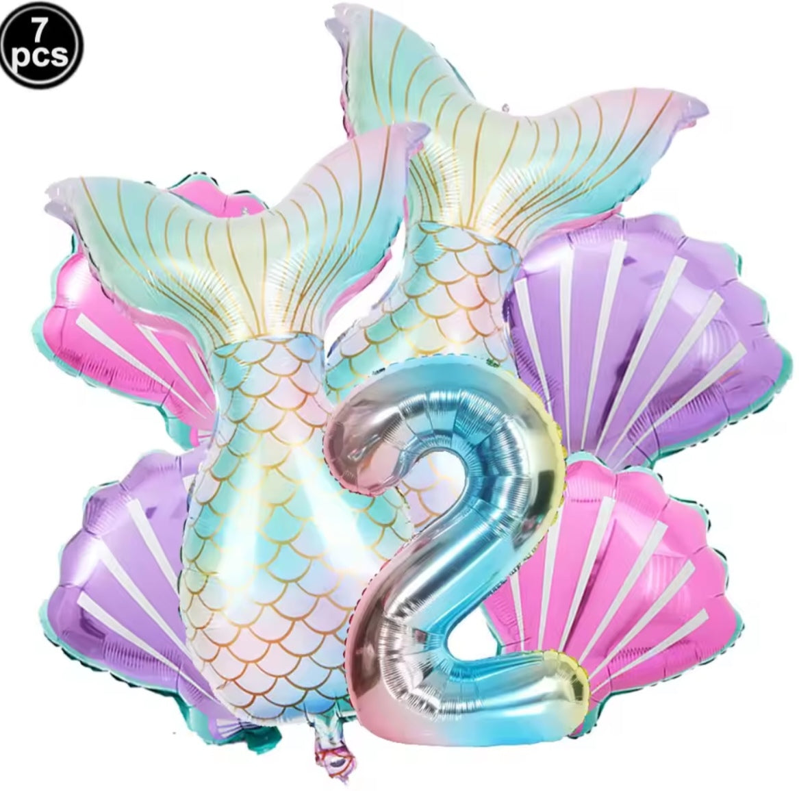 Mermaid Birthday Foil Balloons
