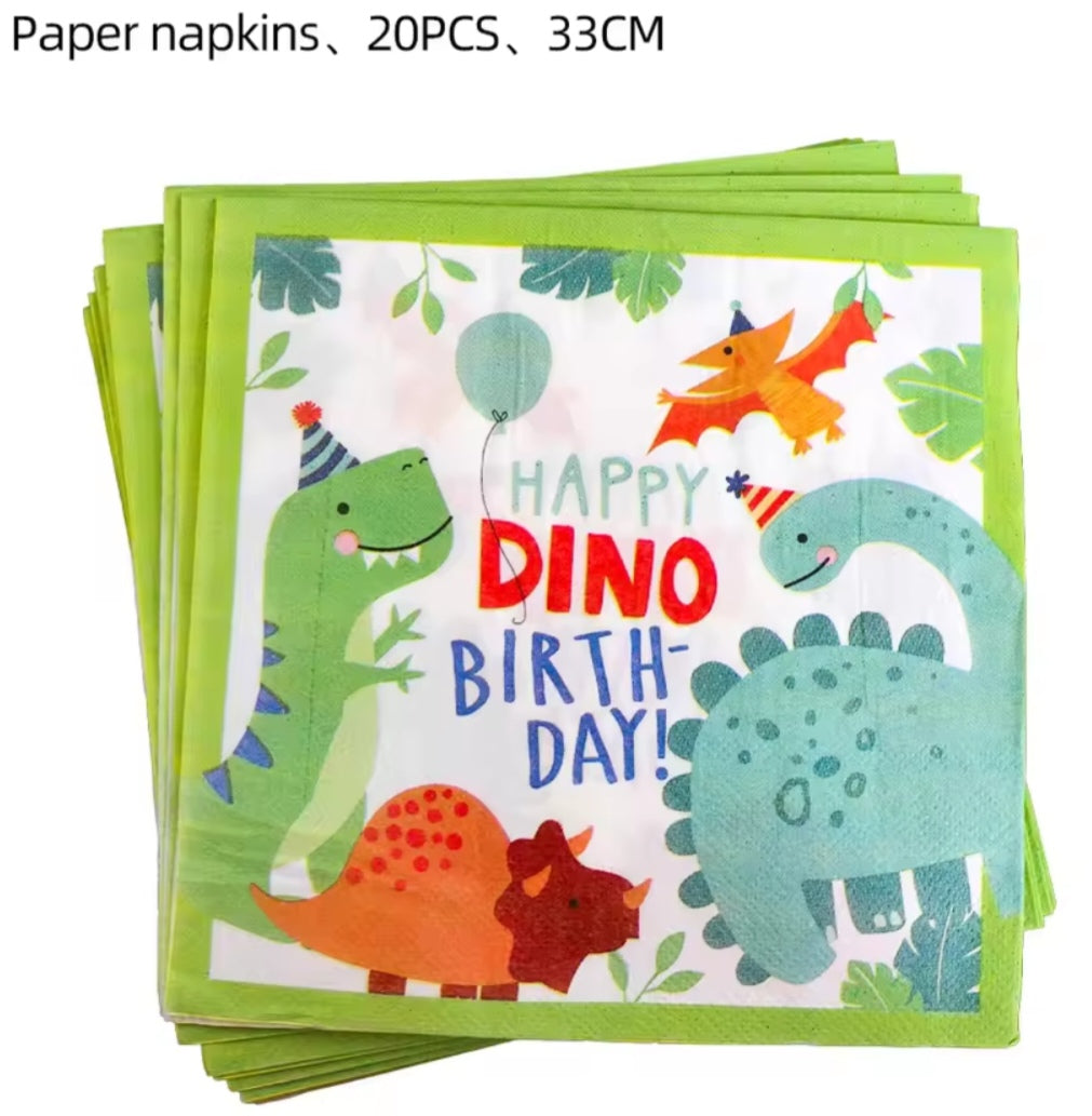 Children's Cartoon Dinosaur Party Supplies