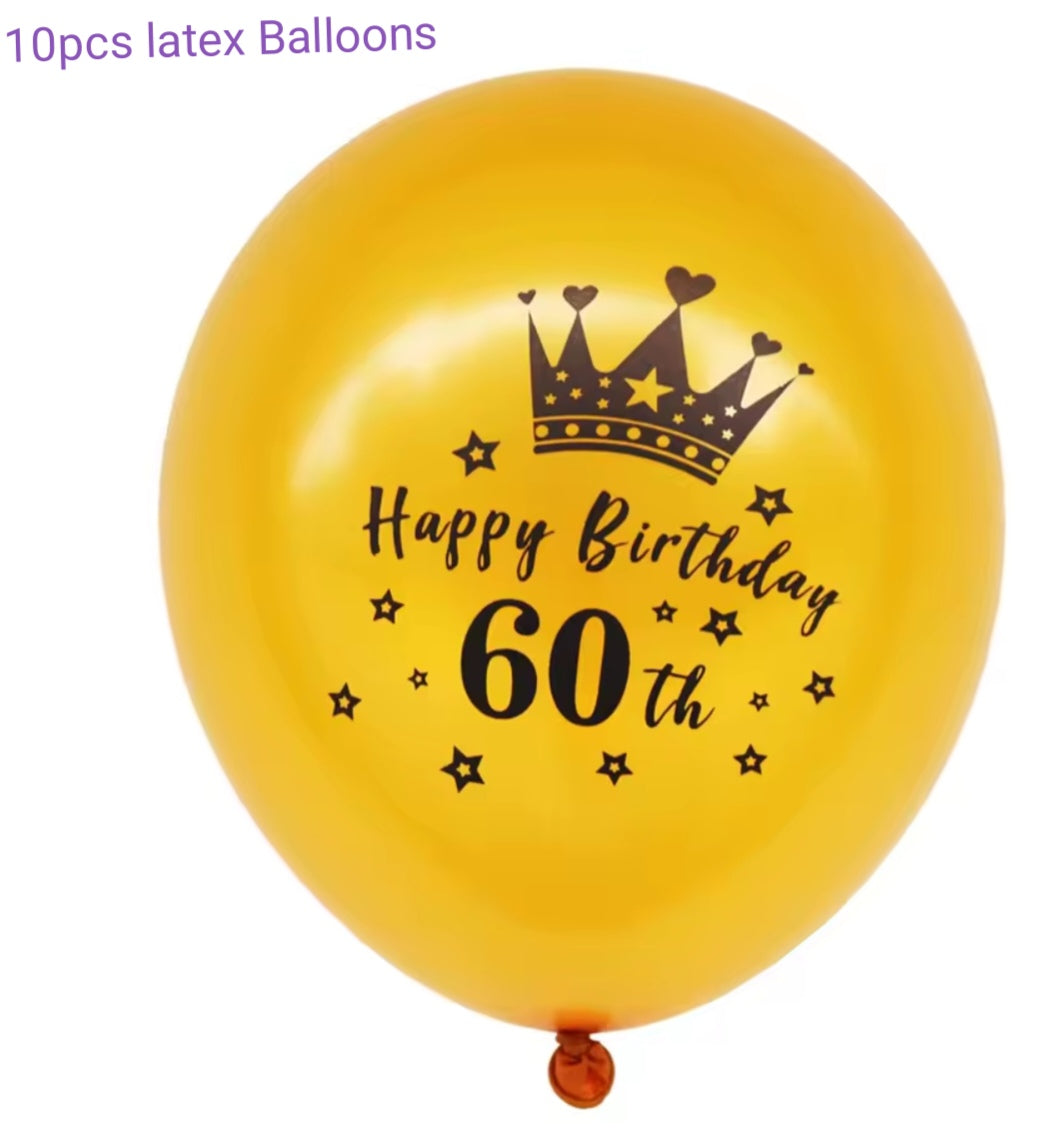 60th Birthday party supplies