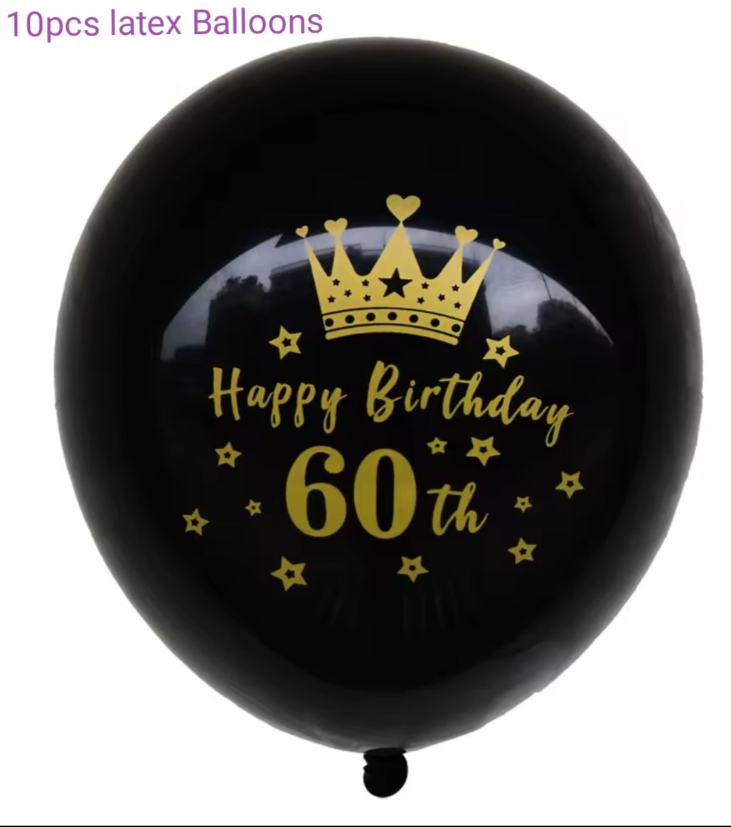 60th Birthday party supplies