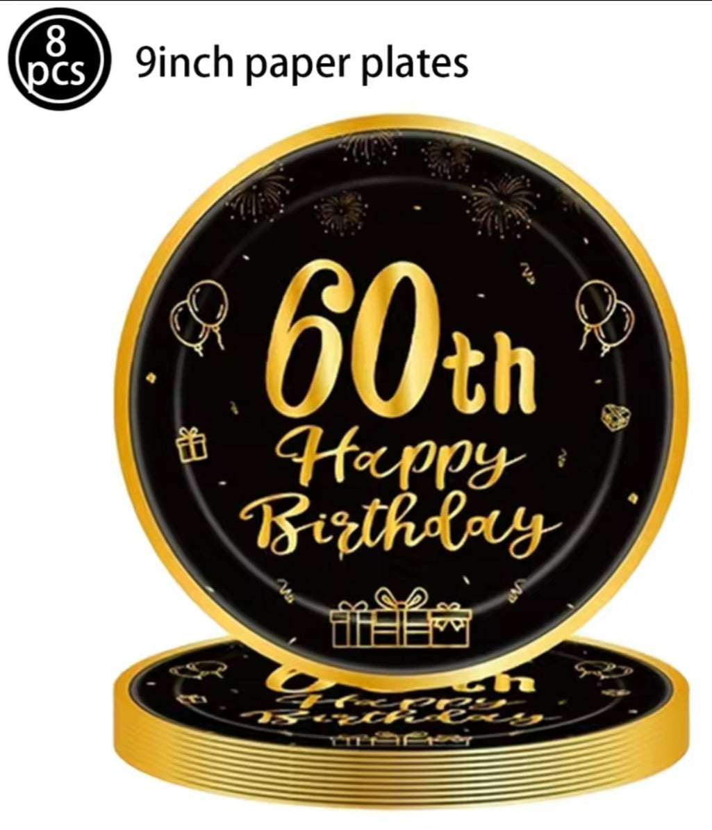 60th Birthday party supplies