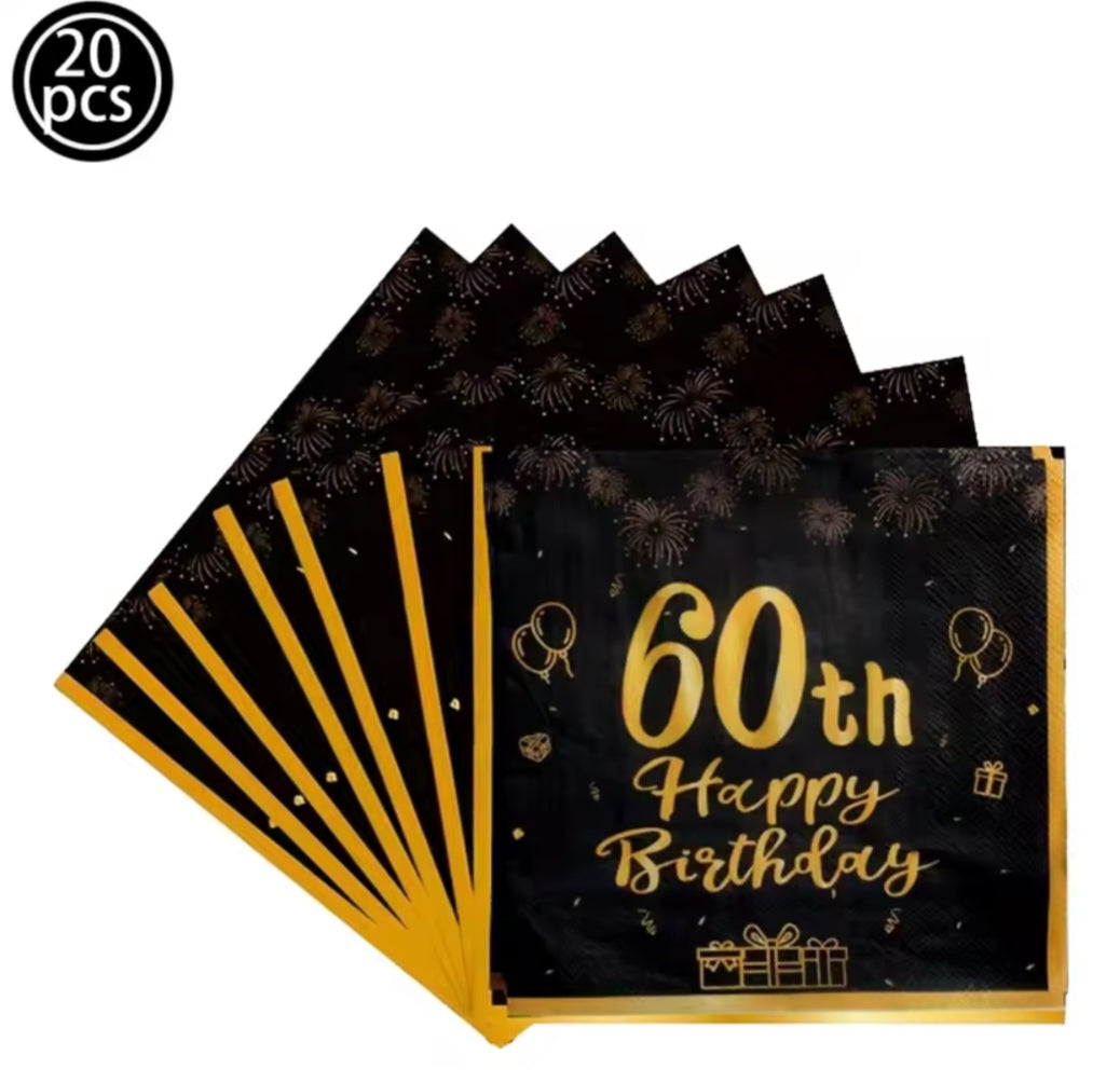 60th Birthday party supplies