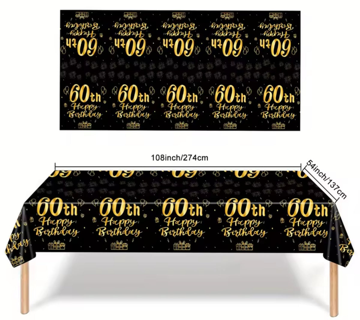 60th Birthday party supplies
