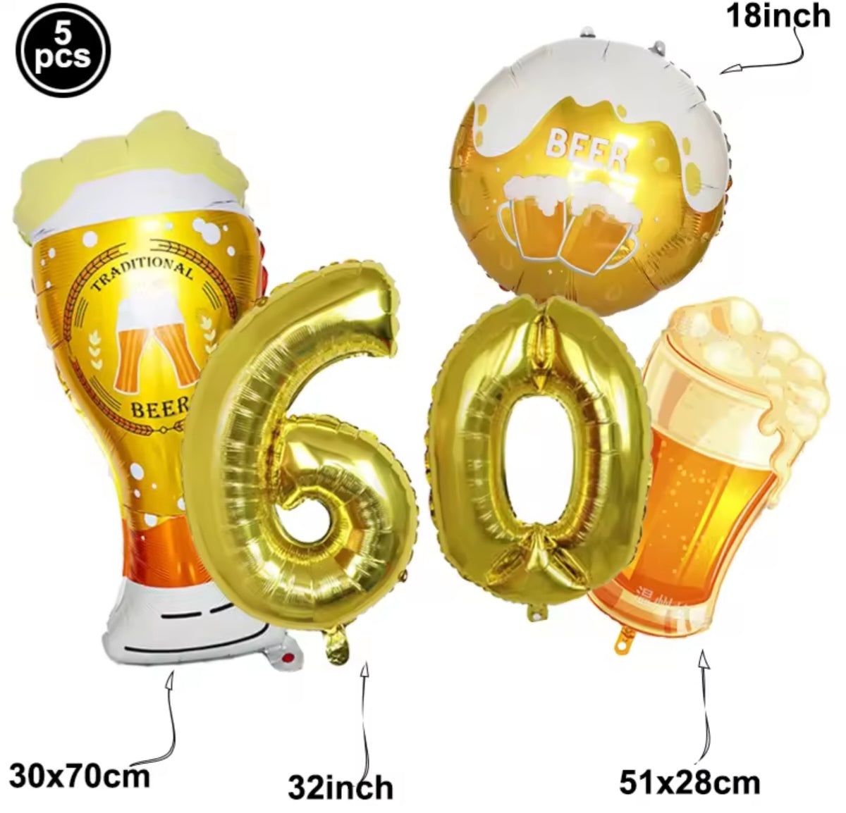 60th Birthday party supplies