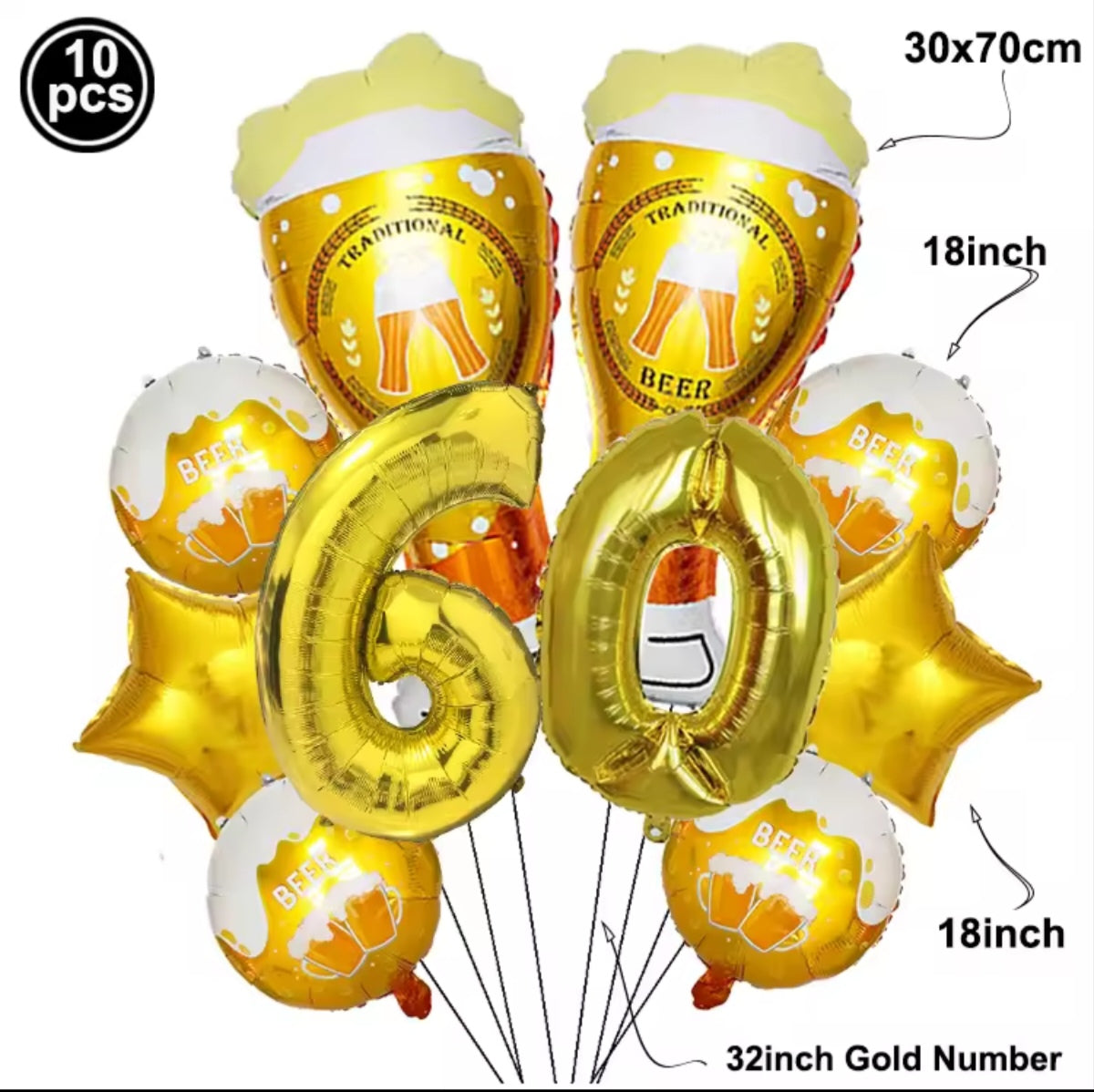 60th Birthday party supplies