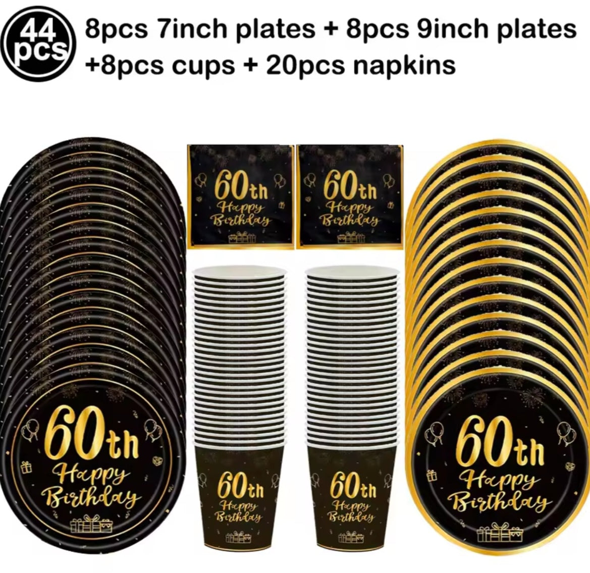 60th Birthday party supplies