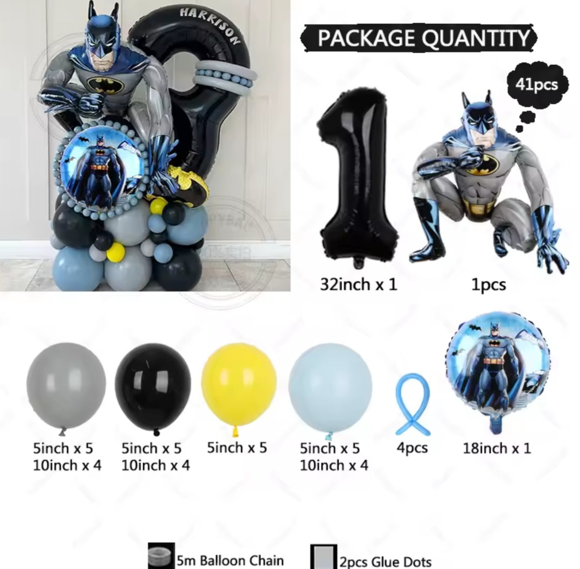 Batman Party Balloons