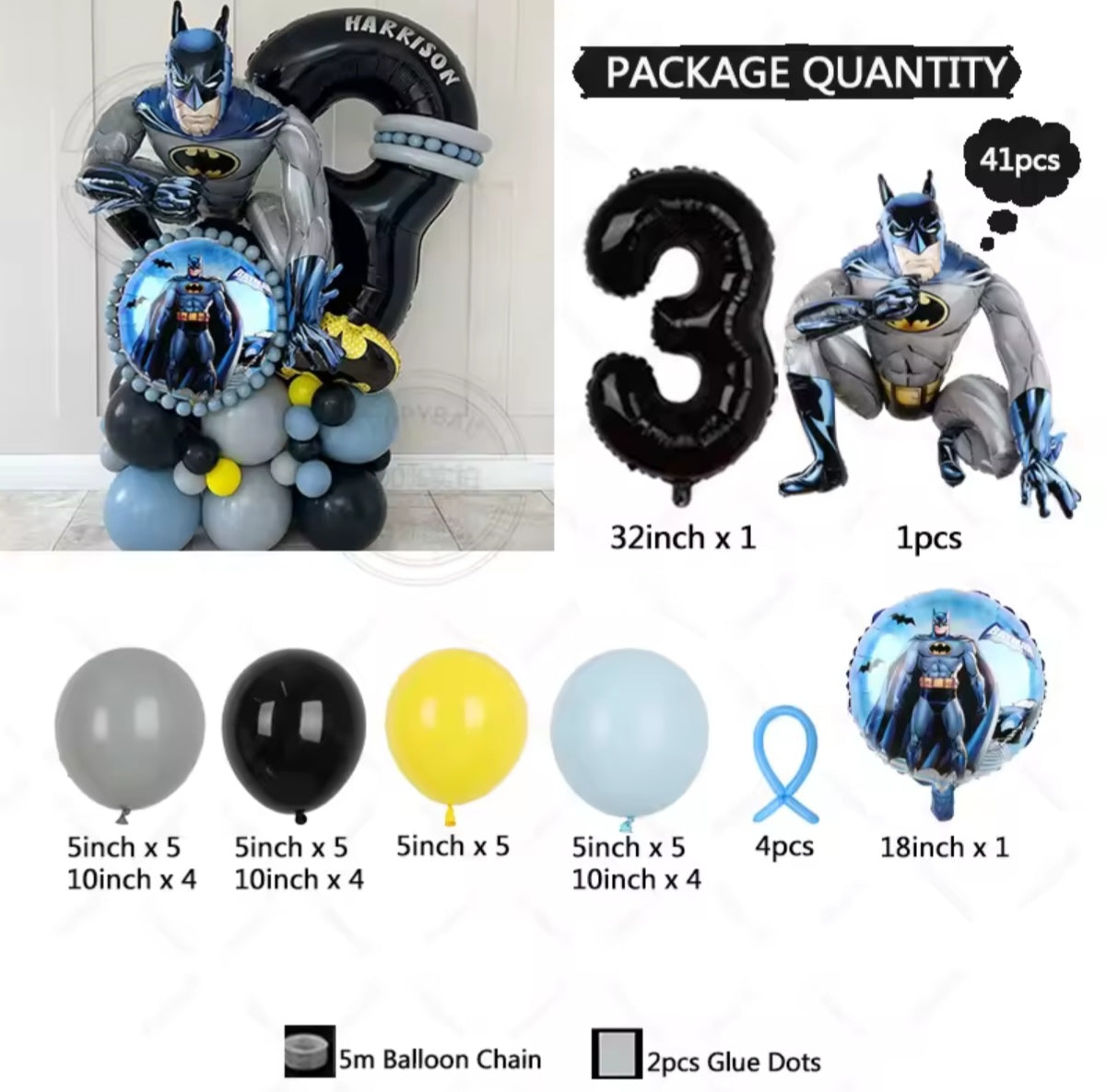 Batman Party Balloons