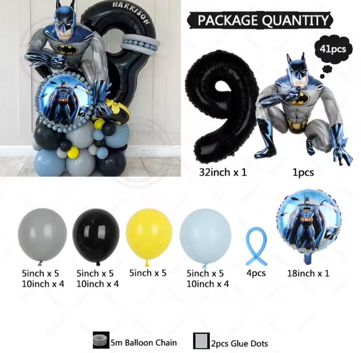 Batman Party Balloons
