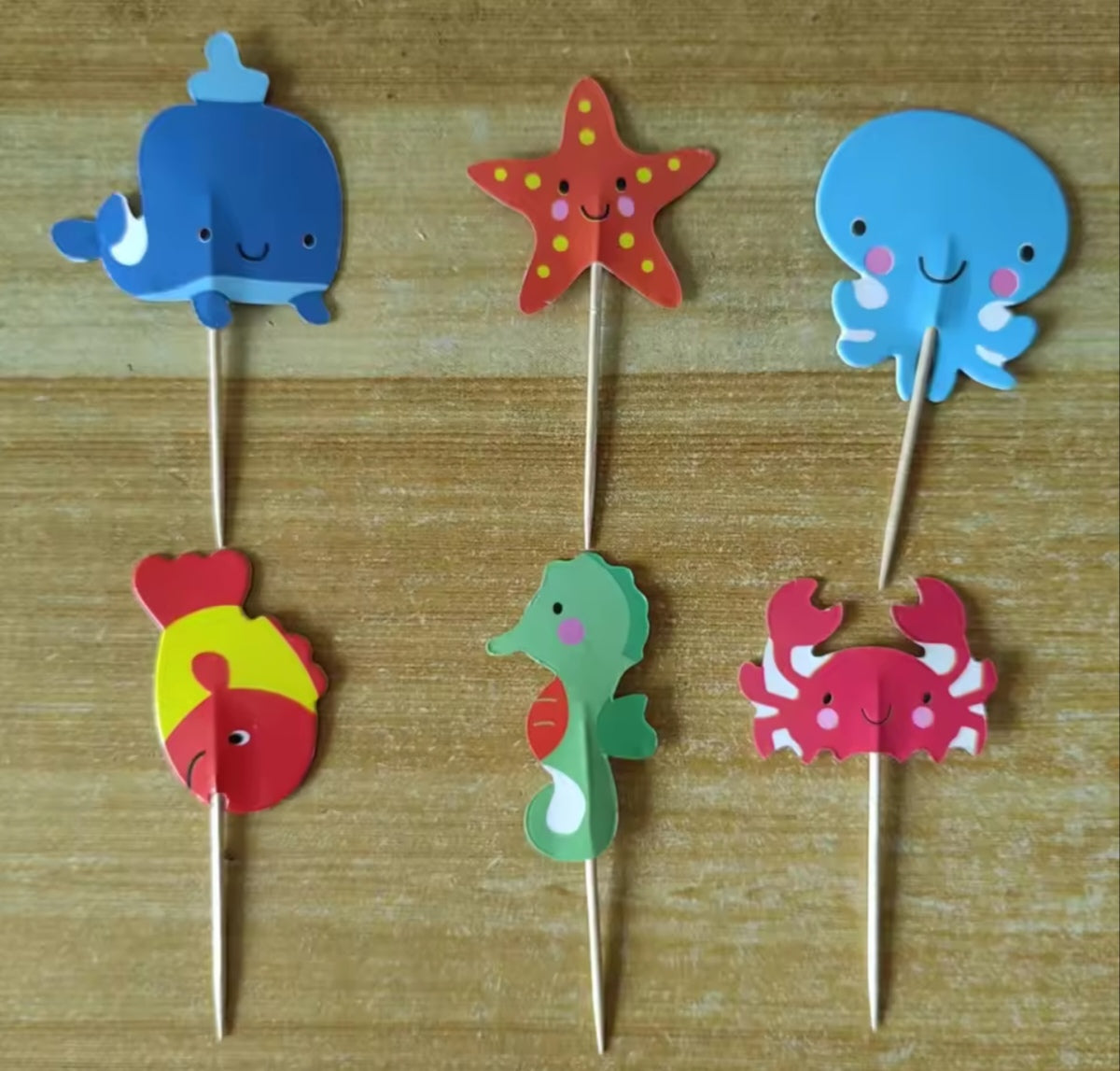 24pcs Ocean Animal Cupcake Toppers