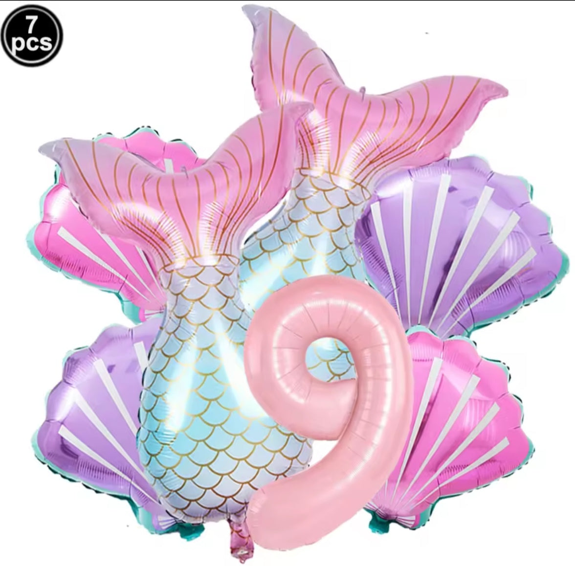 Mermaid Birthday Foil Balloons